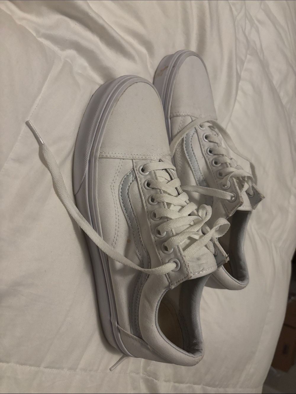 Vans White Low-Top Canvas Sneakers - Men's